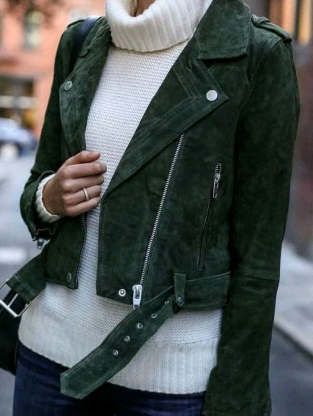 BLANKNYC Women’s Luxury Cropped Herb Suede Jacket Size Medium - Picture 2 of 15